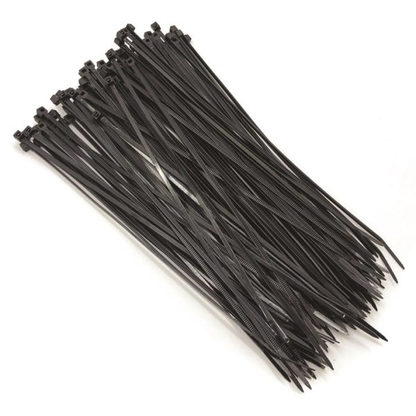 100 Tie wraps (200mm x 2.5mm) - black