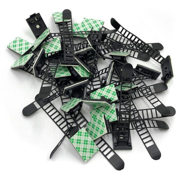 30 Self-adhesive cable clips