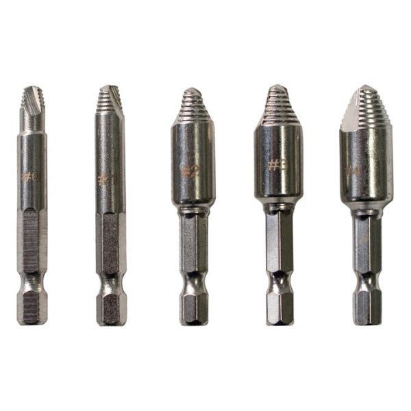 5 Piece cross head screw remover set