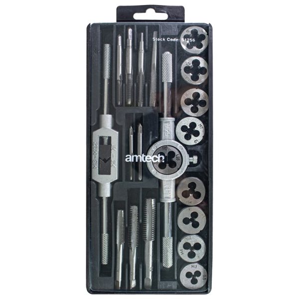 20 Piece metric tap and die set