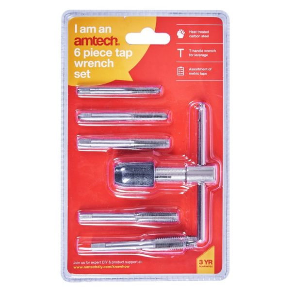 6 Piece tap wrench set