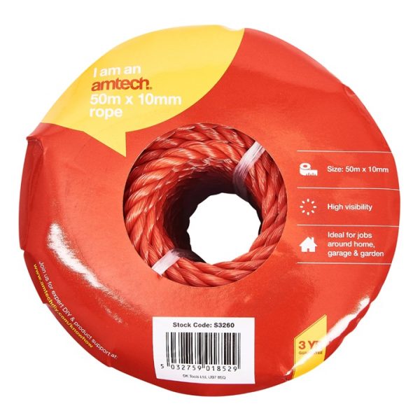 50m x 10mm Polypropylene rope