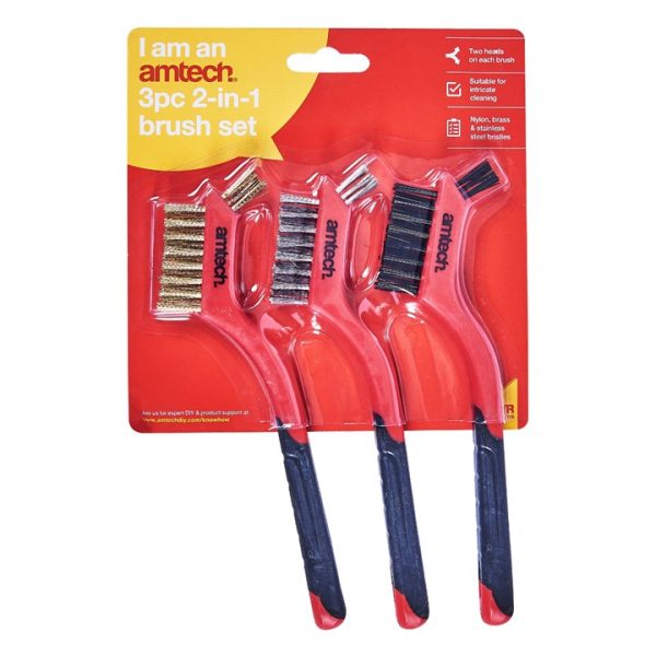 3 Piece 2-in-1 brush set