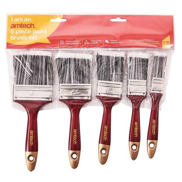 5 Piece paint brush set