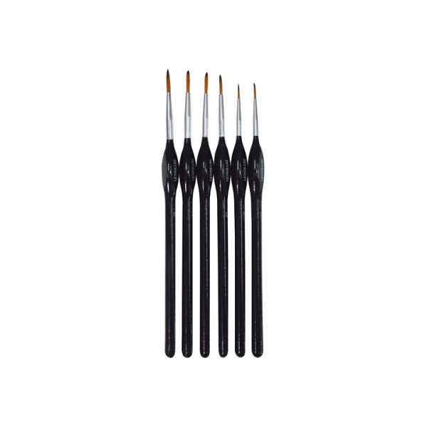 6pc fine detail paint brush set