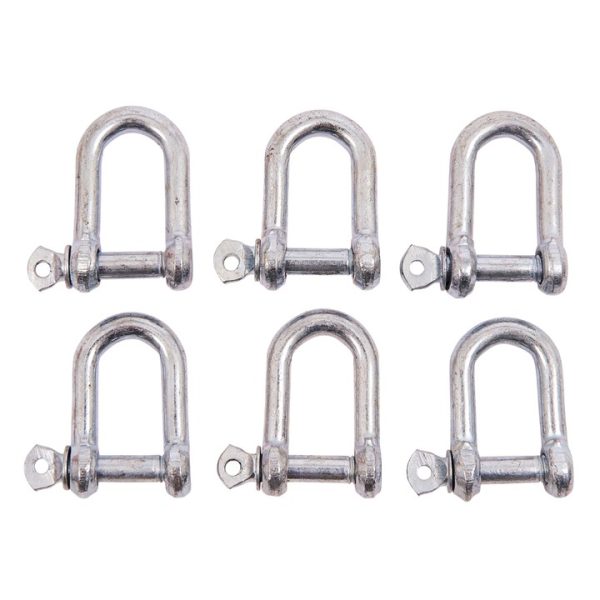 6 Piece 8mm D-shackle set