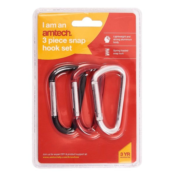 3 Piece snap hook set