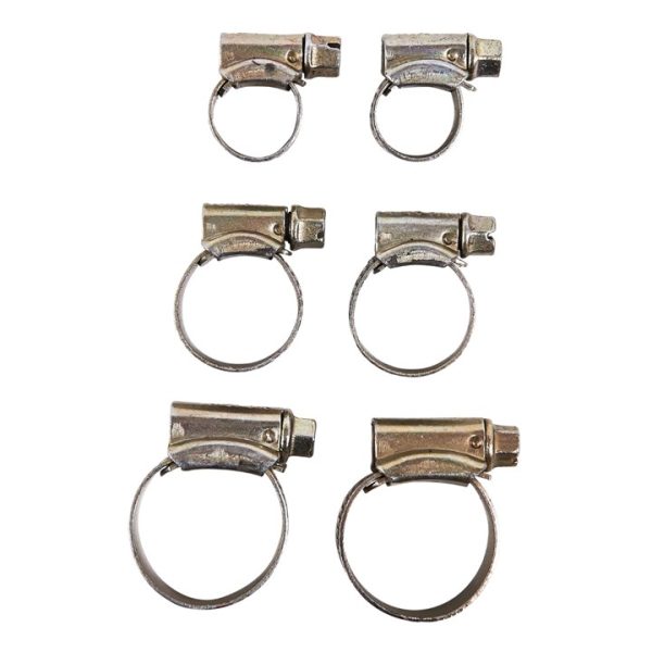 6 Piece hose clip set