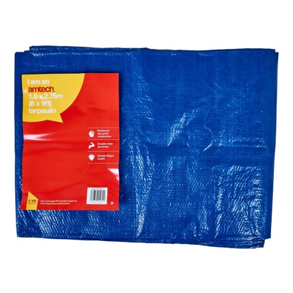 275cm (9ft) x 180cm (6ft) Tarpaulin - blue