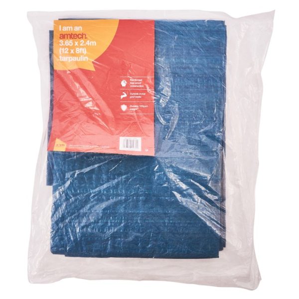 365cm (12ft) x 245cm (8ft) Tarpaulin - blue