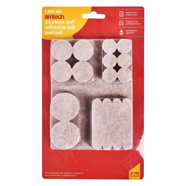 33 Self-adhesive felt floor protector pads