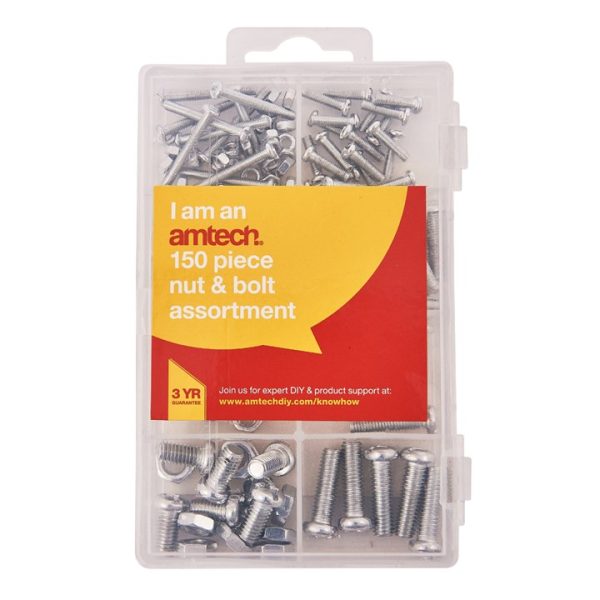 150 Piece assorted nut and bolt set