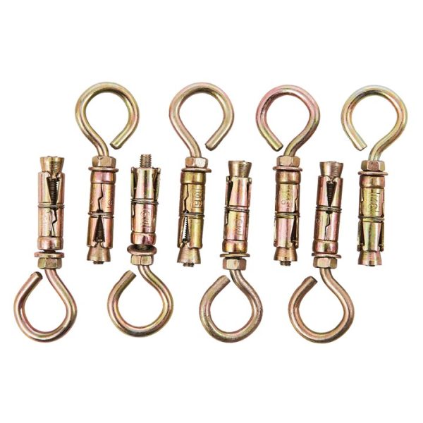 8 Piece 6mm closed hook bolts