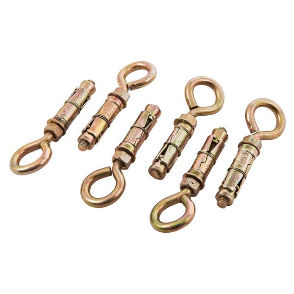 6 Piece 8mm closed hook bolts