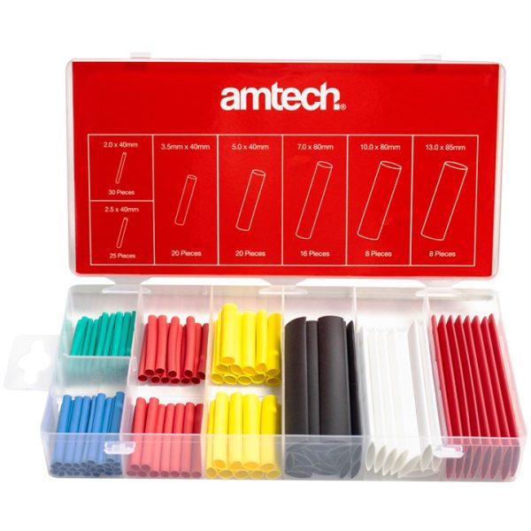 127 Piece heat shrink assortment - mixed colours