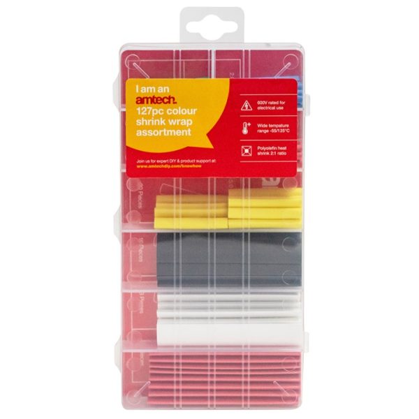 127 Piece heat shrink assortment - mixed colours