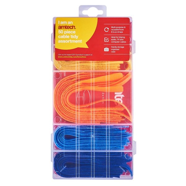 50 Piece cable tidy assortment