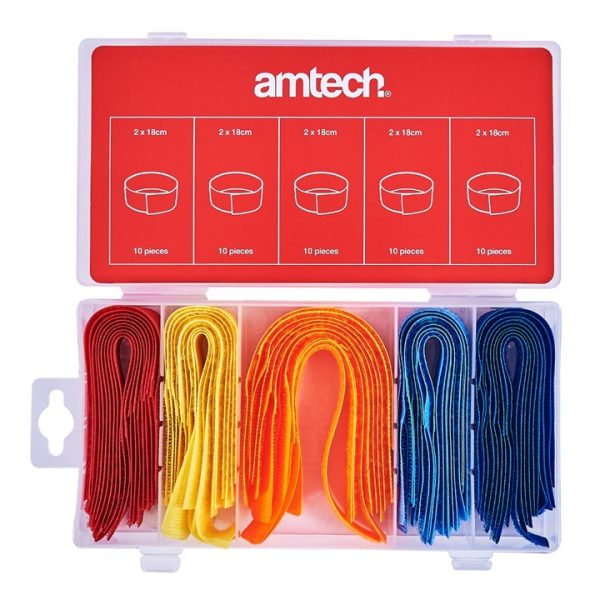 50 Piece cable tidy assortment