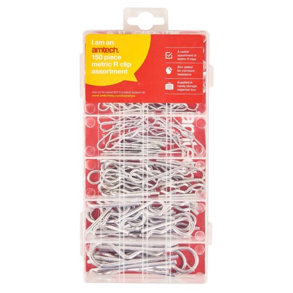 150 Piece assorted metric R clips