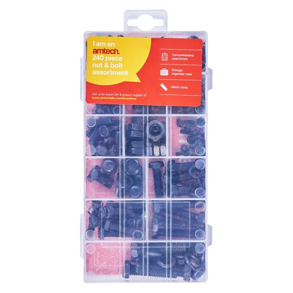 240 Piece hex head nut and bolt set