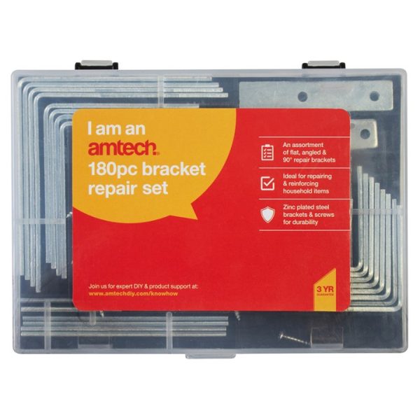 180 Piece angled and straight bracket repair set