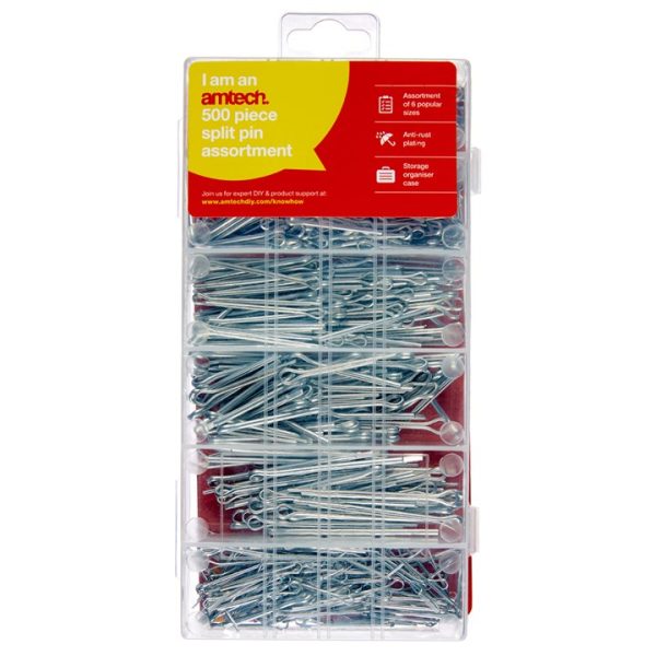 500 Piece split pin /cotter pin set