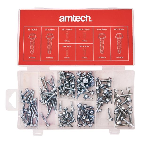 120 Piece self-drilling screw set