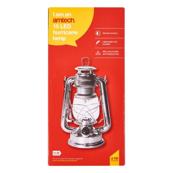 15 LED hurricane lamp (silver)