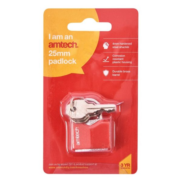 25mm Rhombic chrome plated iron padlock