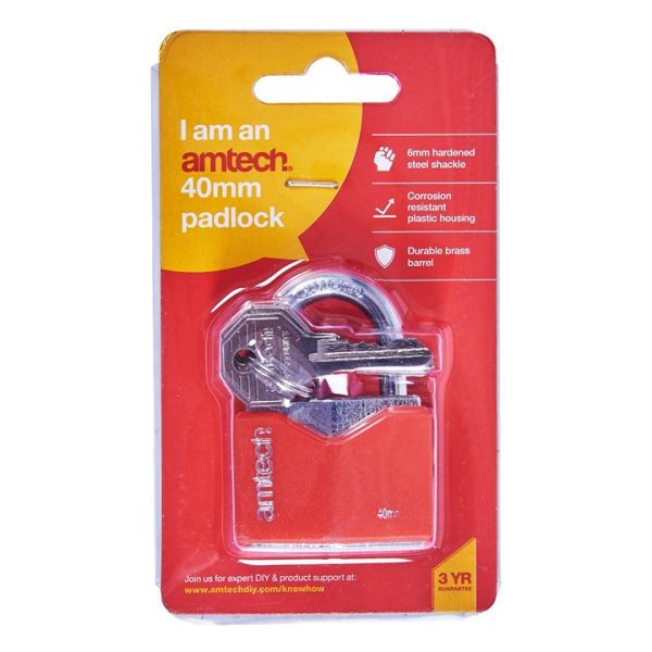 40mm Rhombic chrome plated iron padlock