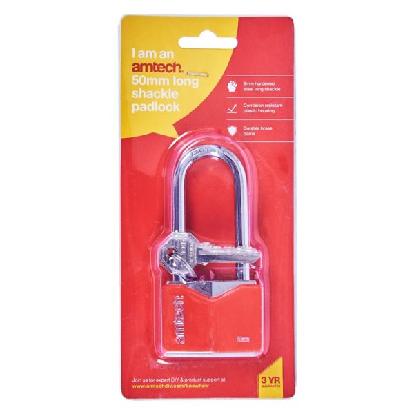 50mm Long shackle rhombic chrome plated iron padlock