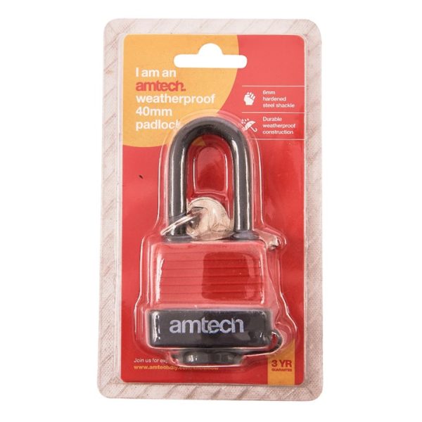 40mm Long shackle weatherproof padlock