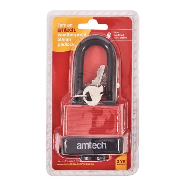 50mm Long shackle weatherproof padlock