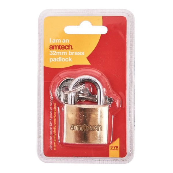 32mm brass padlock