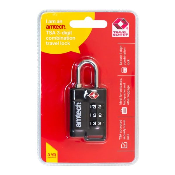 TSA-Approved combination travel padlock