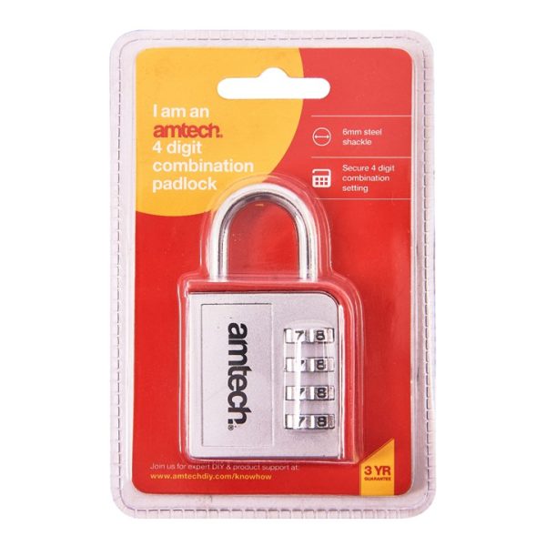 4 Digit zinc combination padlock