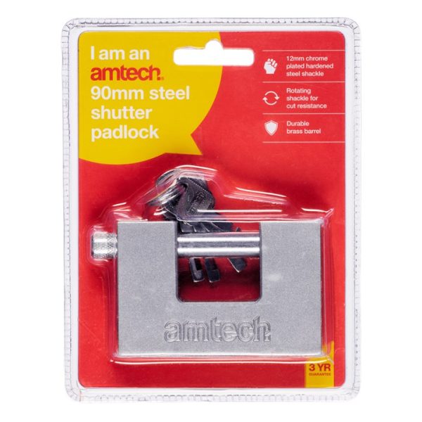 90mm Steel shutter padlock