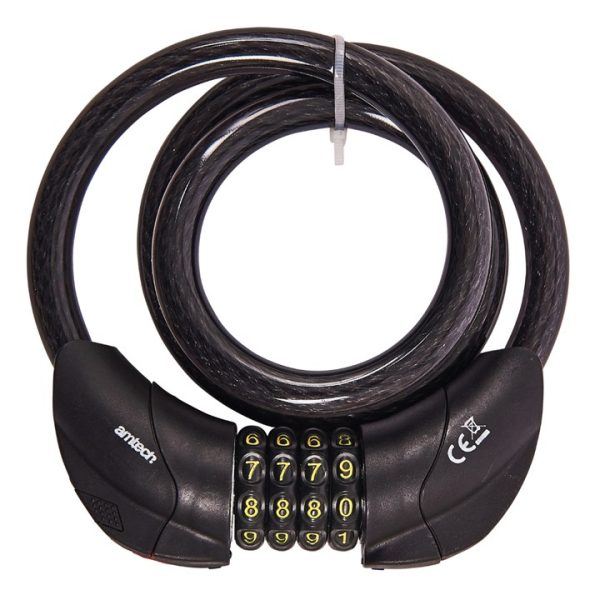 900mm (35") x 12mm security cable with built-in LED combination lock