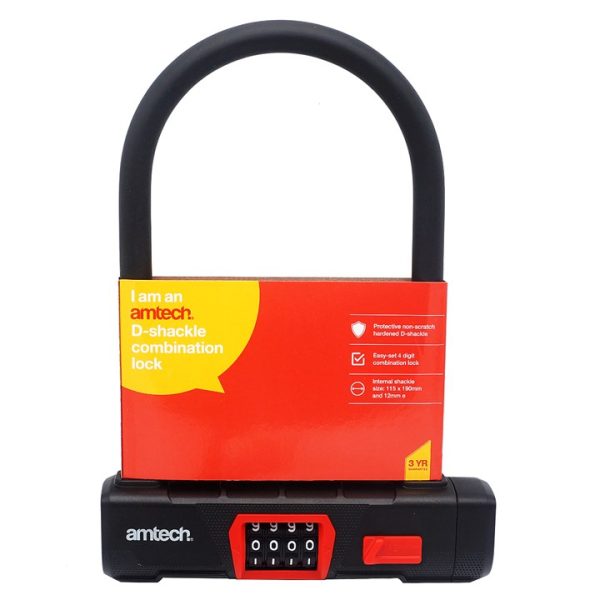 12mm D shackle combination lock