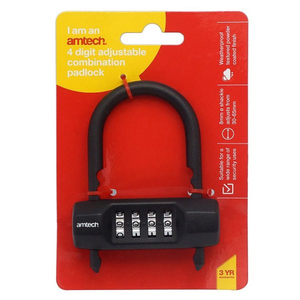 4-Digit adjustable combination padlock