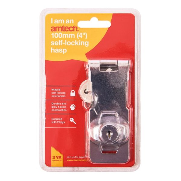 100mm (4") Self-locking hasp