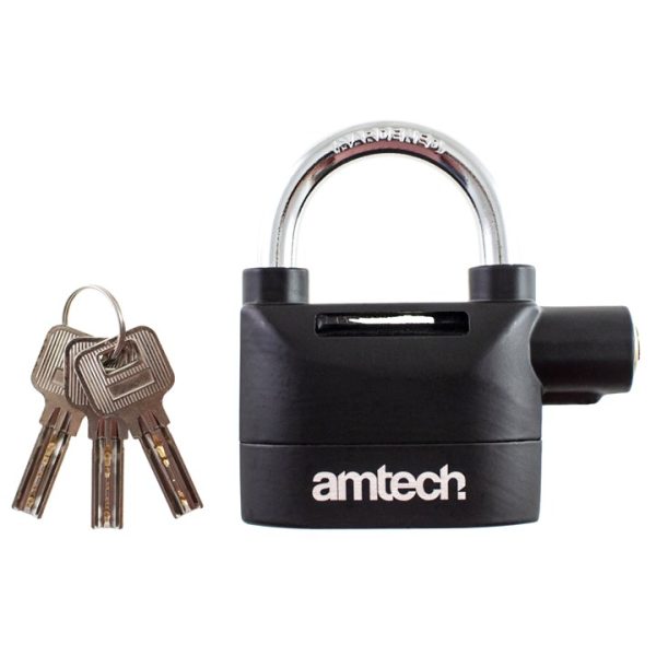 Heavy duty alarm padlock