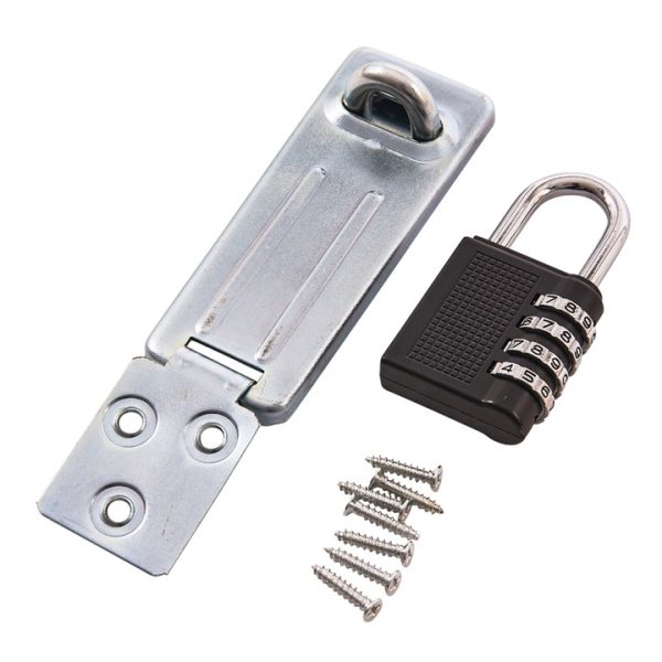 Combination padlock and hasp