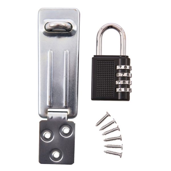 Combination padlock and hasp