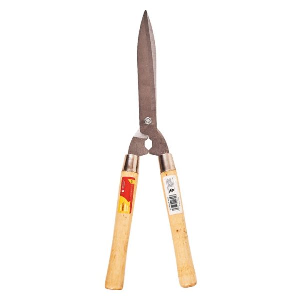 Garden shears with wooden handles