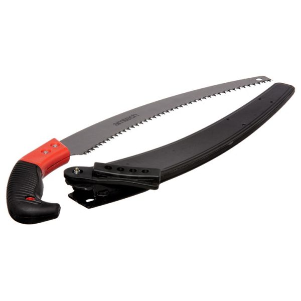 Pruning saw with storage holster