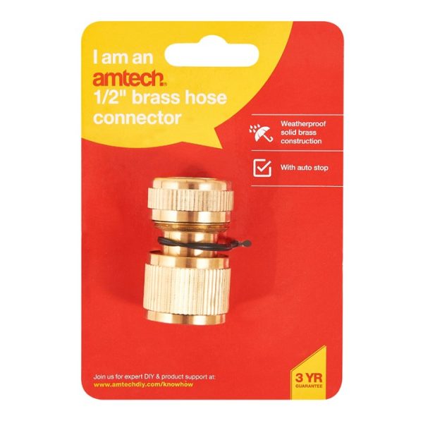 13mm (1/2") Brass hose connector