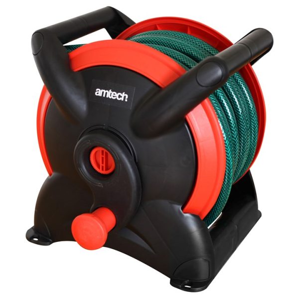 15m Garden hose reel with adaptor set