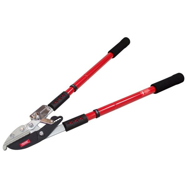 Heavy duty telescopic ratchet anvil lopper