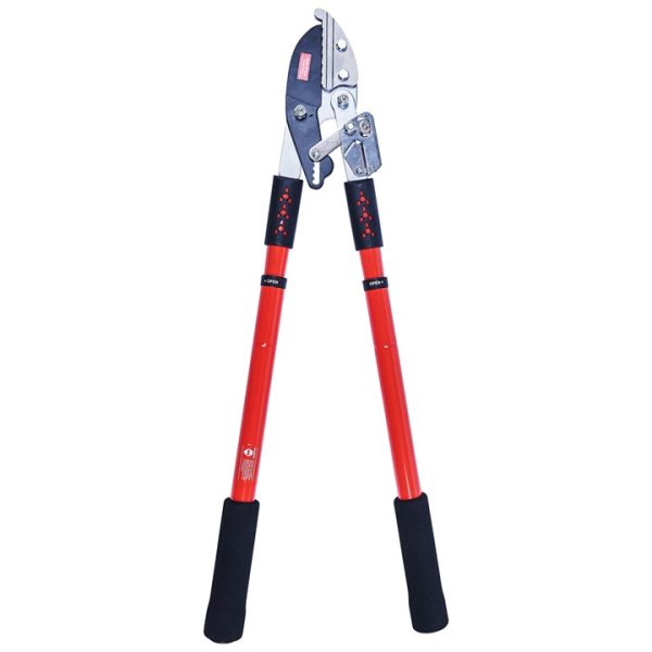 Heavy duty telescopic ratchet anvil lopper